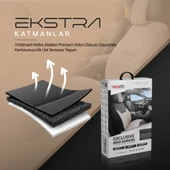 Otom Exclusive Koruyucu Oto Koltuk Minderi Premium Keten  Siyah - 4