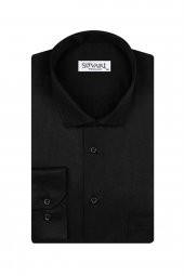 Armür Desenli Siyah Erkek Gömlek thumbnail 1