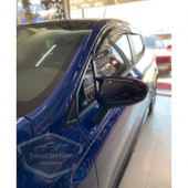 Dacia Sandero Mk3 2020 Sonrası Uyumlu Batman Yarasa Ayna Kapağı Piano Black ABS Plastik thumbnail 3