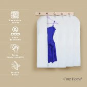 CUTYHOME TAKIM ELBİSE,KIYAFET KORUMA VE TAŞIMA KILIFI 4LÜ BEYAZ GAMBOÇ(60*140) - 2