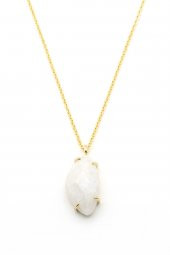 Ay Taşı Doğal Taş Gold Renkli Kolye thumbnail 1