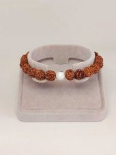 Havlit Taşlı Rudraksha Tohum Unisex Bileklik 8mm thumbnail 2