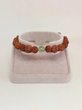 Florit Taşlı Rudraksha Tohum Unisex Bileklik 8mm thumbnail 2