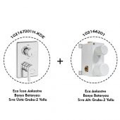 Eca Icon Ankastre Banyo Bataryası 2 Parça Set / 2 Yollu (102167201H-KDE+102166201) thumbnail 2