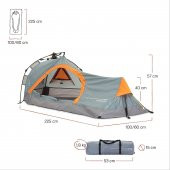 Where Tomorrow Dreieck Otomatik Çadır-GRİ thumbnail 2