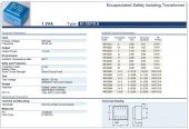 Trafo El-Kom 1,2VA 2x18V mavi RN130246  2x33mA - 2