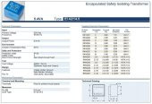 Trafo El-Kom 5,4VA 2x24V mavi RN142347  2x113 mA - 2