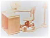 Ahşap 3D Puzzle Sekreter Masası Maketi - 1