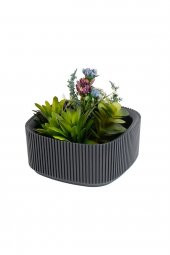 TOPTANBULURUM Aranjman Plastik Saksı 19.8x19.8x9.1 Cm 1.8 Lt - 1
