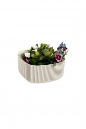 TOPTANBULURUM Aranjman Plastik Saksı 16.5x16.5x7.5 cm 1 Lt No1 Renk 4 - 1