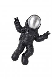 Dekoratif Dev Astronot Apollo Duvar Heykeli (47x35cm) Siyah - 2
