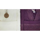 Özdilek Branch Aile Bornoz Seti Krem-Mürdüm 6745 - 3