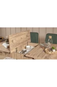 ZEYTUN Paris Banklı Yemek Masası Takımı Atlantik Yeşil - 4