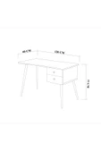ZEYTUN Ceviz Beyaz Çalışma Masası - 5