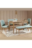 ZEYTUN Paris Banklı Yemek Masası Takımı Atlantik Fıstık Yeşili - 1