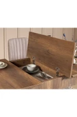 ZEYTUN Paris Banklı Yemek Masası Takımı Ceviz Taş - 2
