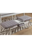 ZEYTUN Ahşap Açılır Bench Beyaz Soho Gri - 2
