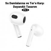 Polham HC Series BT5.3V TWS Kablosuz Mikrofonlu Kulakiçi Kulaklık, 300mAh Şarjlı Su Geçirmez HİFİ Ses Destekli Kulaklık - 2