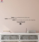Oturma Odası, Ofis, Dükkan Duvar Sticker Etiketler Motivasyon Alıntı Kelimeler Coco Chanel Moda Güzellik İlham Harfler - 1