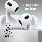 Coofbe Hc Seri Uzun Şarjlı 350mAh Bluetooth Vers.5.3 Dokunmatik IPX-5 HıFı Ses Gürültü Engelleyici Bluetooth Kulaklık - 4