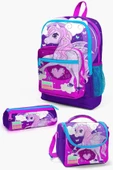 Coral High Kids Mor Pembe Unicorn Desenli 3'lü Okul Çanta Seti - Kız Çocuk thumbnail 1