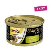 Gimcat Shinycat Tuna Balıklı Çimenli Yetişkin Kedi Konservesi 70 Gr X 6 - 1