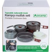 ORCAMP KAMP MUTFAK TENCERE SETİ 4 LÜ 1276GR OUT-1050 4455 - 3