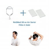 ResMed AirFit N30 Minimum Yüz Temaslı Burun Maskesi+ResMed S9 ve Air Serisi Filtre 2’li Paket - 1