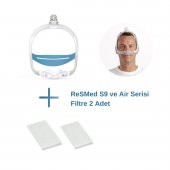 ResMed AirFit N30i CPAP Burun Maskesi STD Boy+ResMed S9 ve Air Serisi Filtre 2’li Paket - 1