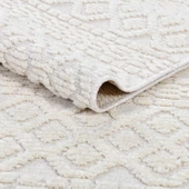 Chenille Krem Yumuşak Yıkanabilir Çocuk Odası Oturma Odası Salon Mutfak Halısı N1 - 4