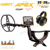 Garrett Ace Apex Dedektör Raider Başlıklı (22x28cm) MS-3 Z-LYNK Kablosuz Kulaklıklı thumbnail 1