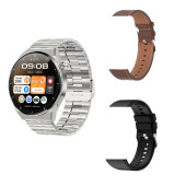 G3 Max Akıllı Saat (IOS-ANDROID UYUMLU) GÜMÜŞ KASA- 3 KORDONLU GÜMÜŞ RENK - 3