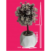 Yapay Çiçek Ağaç 10 cmX10 cm X 24 cm Boyutlarında - 3