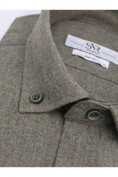 FLANEL SLIM UZUN KOLLU GÖMLEK - 5