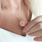 Vaoov 925 Ayar Gümüş Taç Çakra Kolye thumbnail 1