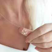 Vaoov 925 Ayar Gümüş Üçüncü Göz Çakra Kolye thumbnail 2