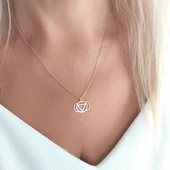 Vaoov 925 Ayar Gümüş Üçüncü Göz Çakra Kolye thumbnail 6