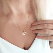 Vaoov 925 Ayar Gümüş Üçüncü Göz Çakra Kolye thumbnail 4