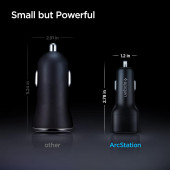 Spigen PowerArc ArcStation 65W Hızlı Araç Şarj Cihazı 2 Port (USB-C PD3.0 45W + USB-C PD3.0 20W) PC2000 - ACP02562 - 4
