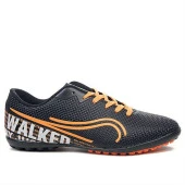 Walked 233 Erkek Büyük Numara Siyah Turuncu Halı Saha Ayakkabısı - 3