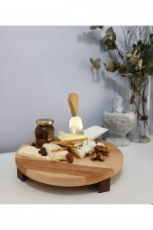 Yuvarlak Ayaklı Sunum Tahtası 26 cm - 1