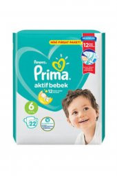 Prima Aktif 6 Numara Ekstra Large 22li Bebek Bezi - 1