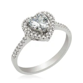 Gümüş Kalpli Bayan Yüzük  SL3129 thumbnail 2