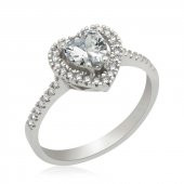 Gümüş Kalpli Bayan Yüzük  SL3129 thumbnail 1