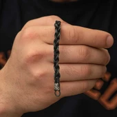 Gümüş Kazaziye Örgü Bileklik  SL2144 thumbnail 10