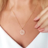 Vaoov 925 Ayar Gümüş Kalp Çakrası Kolye thumbnail 6