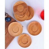 6lı Bambu Yuvarlak Çay Tabağı Seti Bardak Altlığı - 2