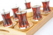 6lı Bambu Yuvarlak Çay Tabağı Seti Bardak Altlığı - 3
