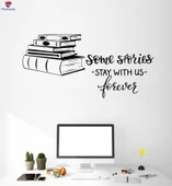 Oturma Odası, Ofis, Dükkan Duvar Sticker Kitap Dükkanı Alıntı Kütüphane Okuma Odası duvar süsü Çıkartmaları Benzersiz Hediyelik - 1