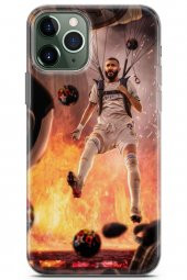 Apple iPhone 11 Pro Max Uyumlu Kılıf Supers 03 Karim Benzema Real Madrid Arka Kapak Beyaz - 1